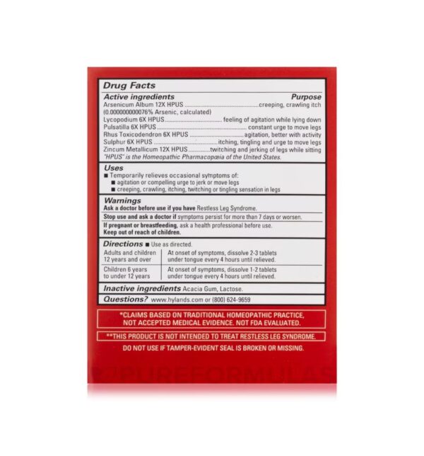 Hyland's Naturals Restful Legs - 50 Count - Image 2